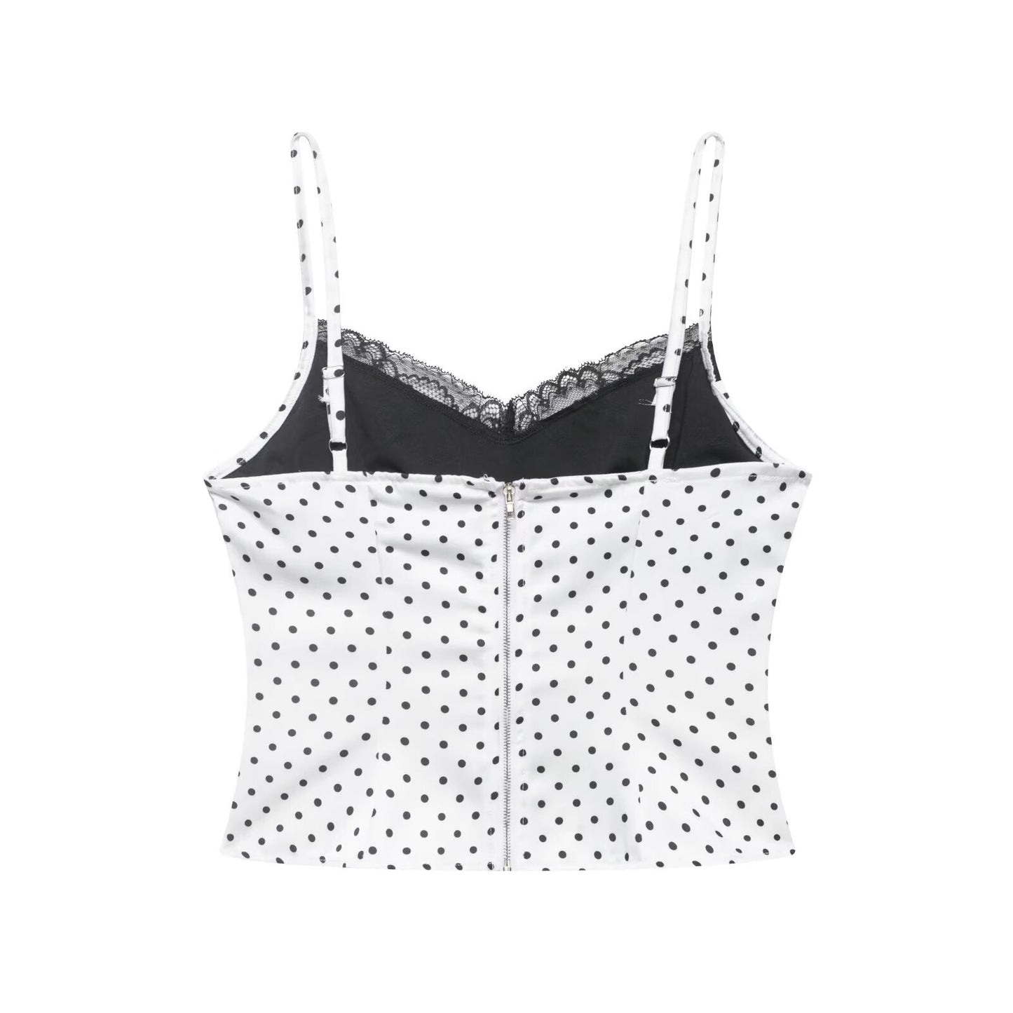 Polka Dot Summer Lace Splicing Sling Vest Slim Fit Slim Sexy Top