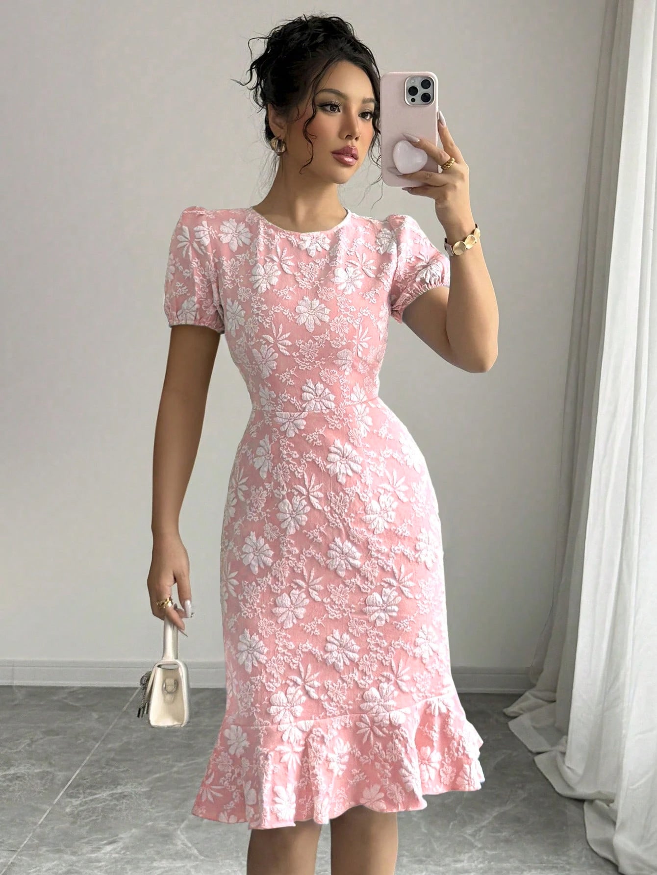 Summer Slim Fit Sheath Knee Length Office Casual All Matching Dress