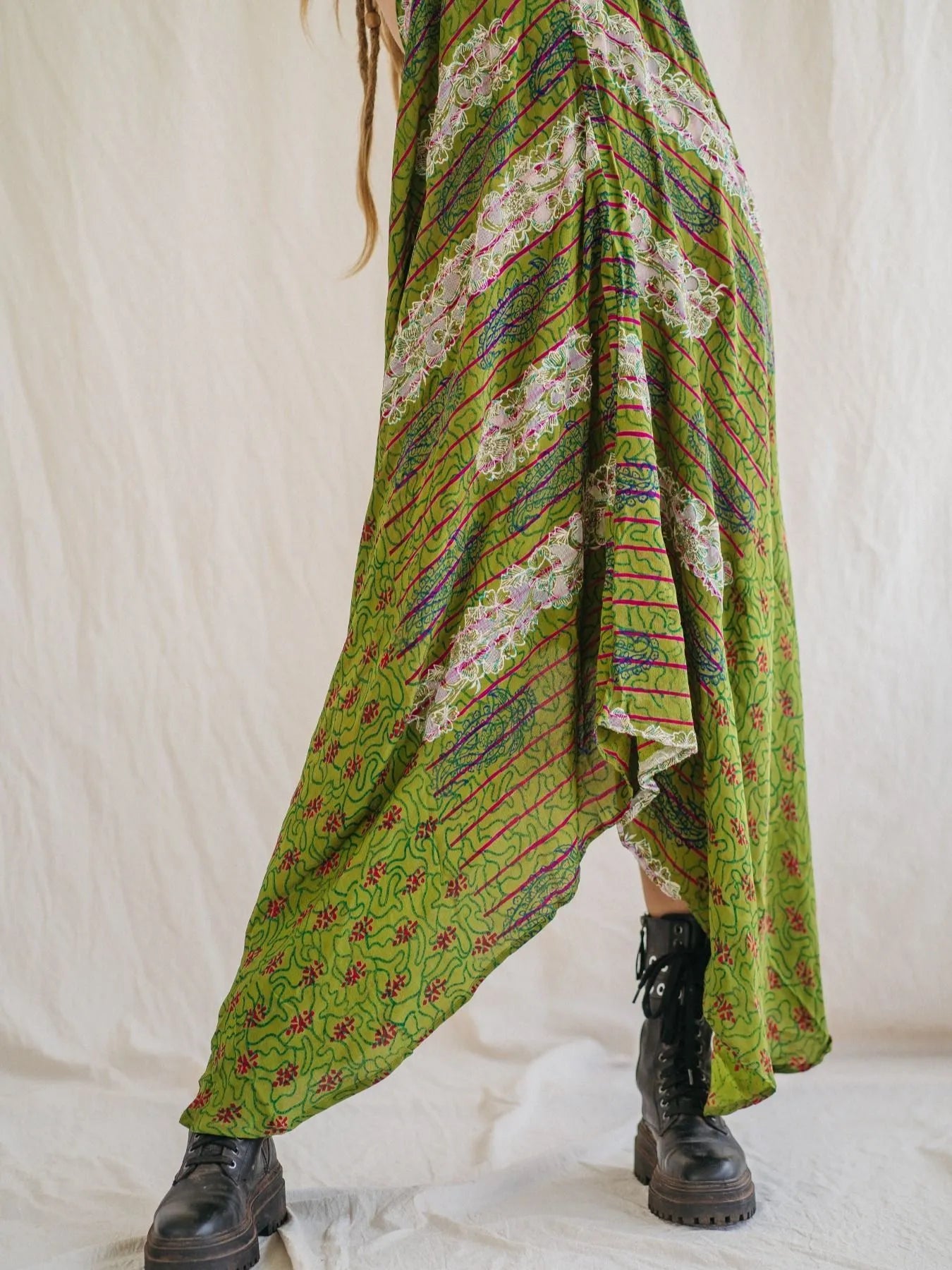 Backless Printed Halter Neck Maxi Dress