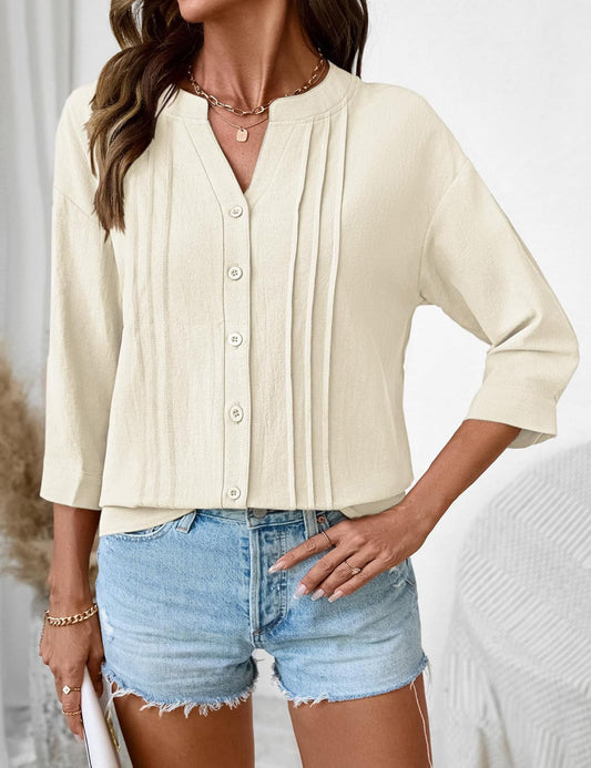 Button-Down Notched Shirt