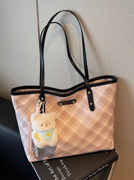 Plaid Pattern Shoulder Bag
