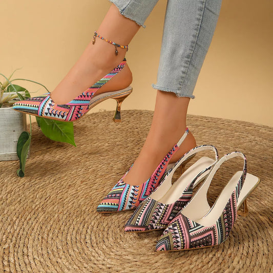 Point Toe Slingback Pumps