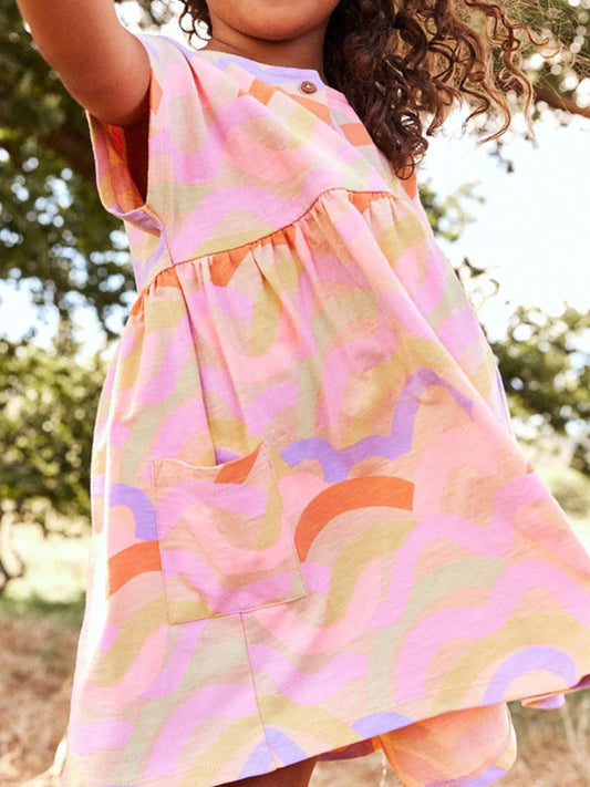 Children's Printed Button Front Dress