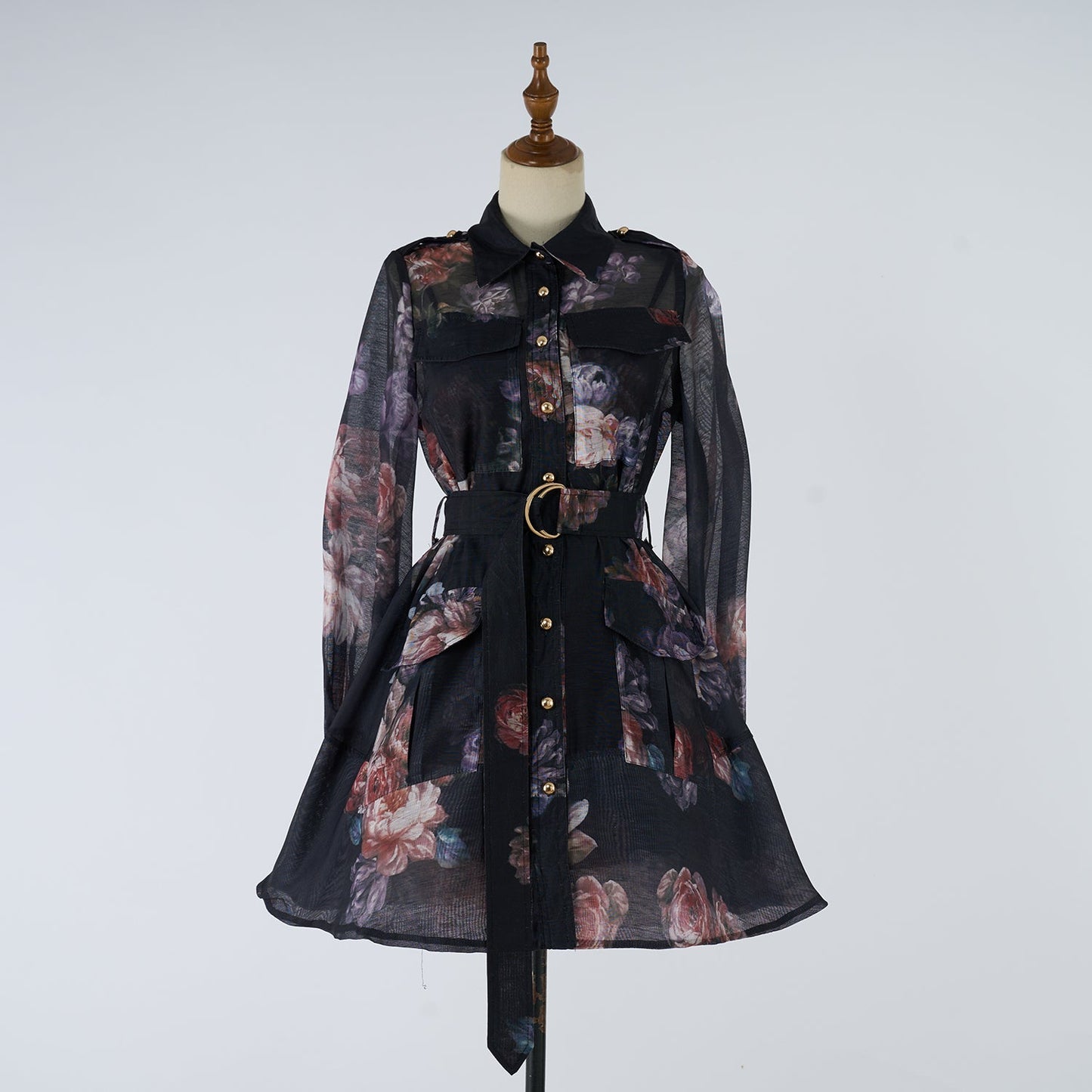 Women Dress Printed Shirt Short Dress Fairy Dress