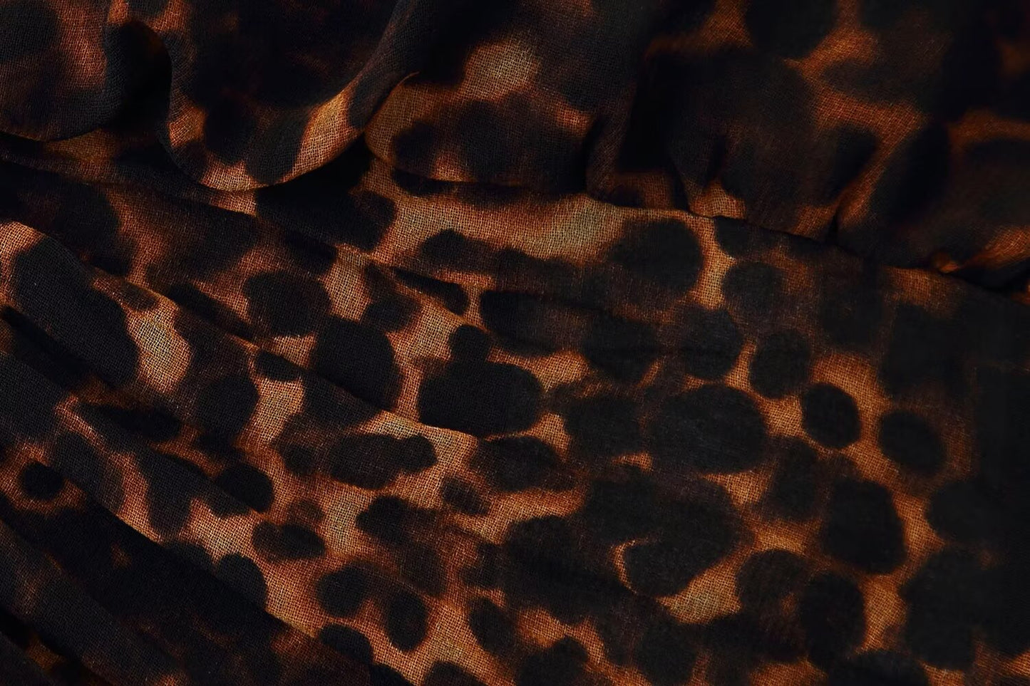 Women Clothing Autumn Lightly Mature Animal Print Midi Strap Dress