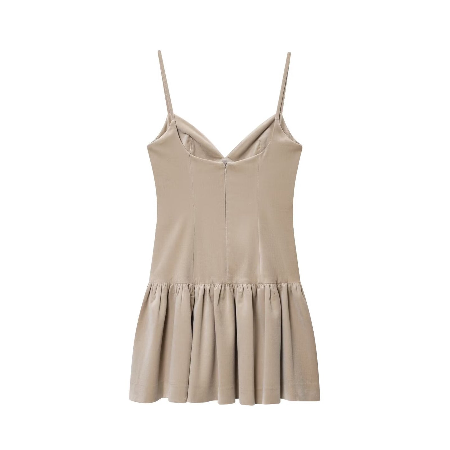 Fall Women Clothing Camisole Fluffy Short Dress
