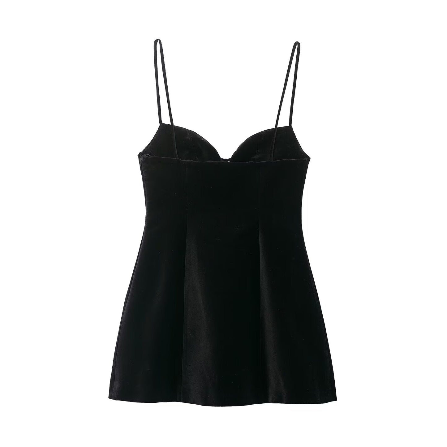 Women Clothing Summer Fluffy Hem Camisole Short Dress