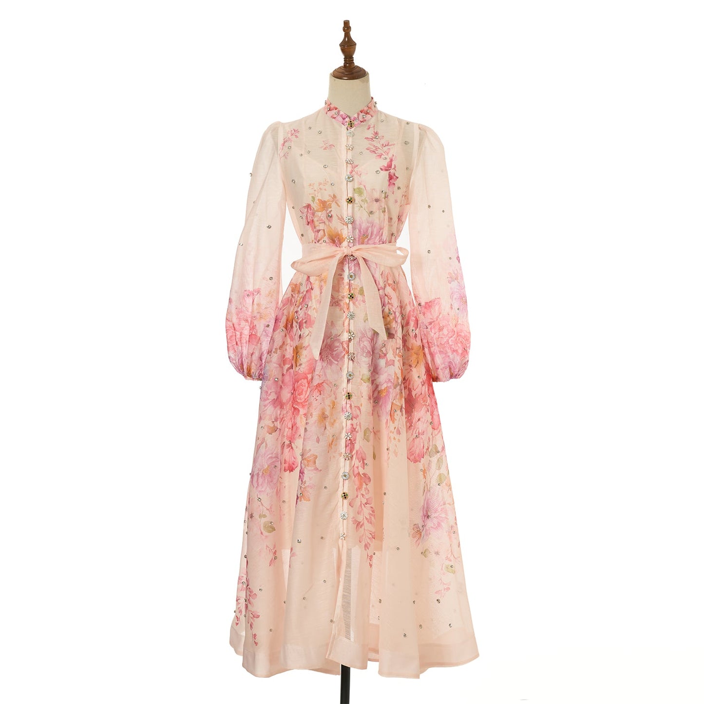 Women Printed Diamond Long Dress Two Piece Sets