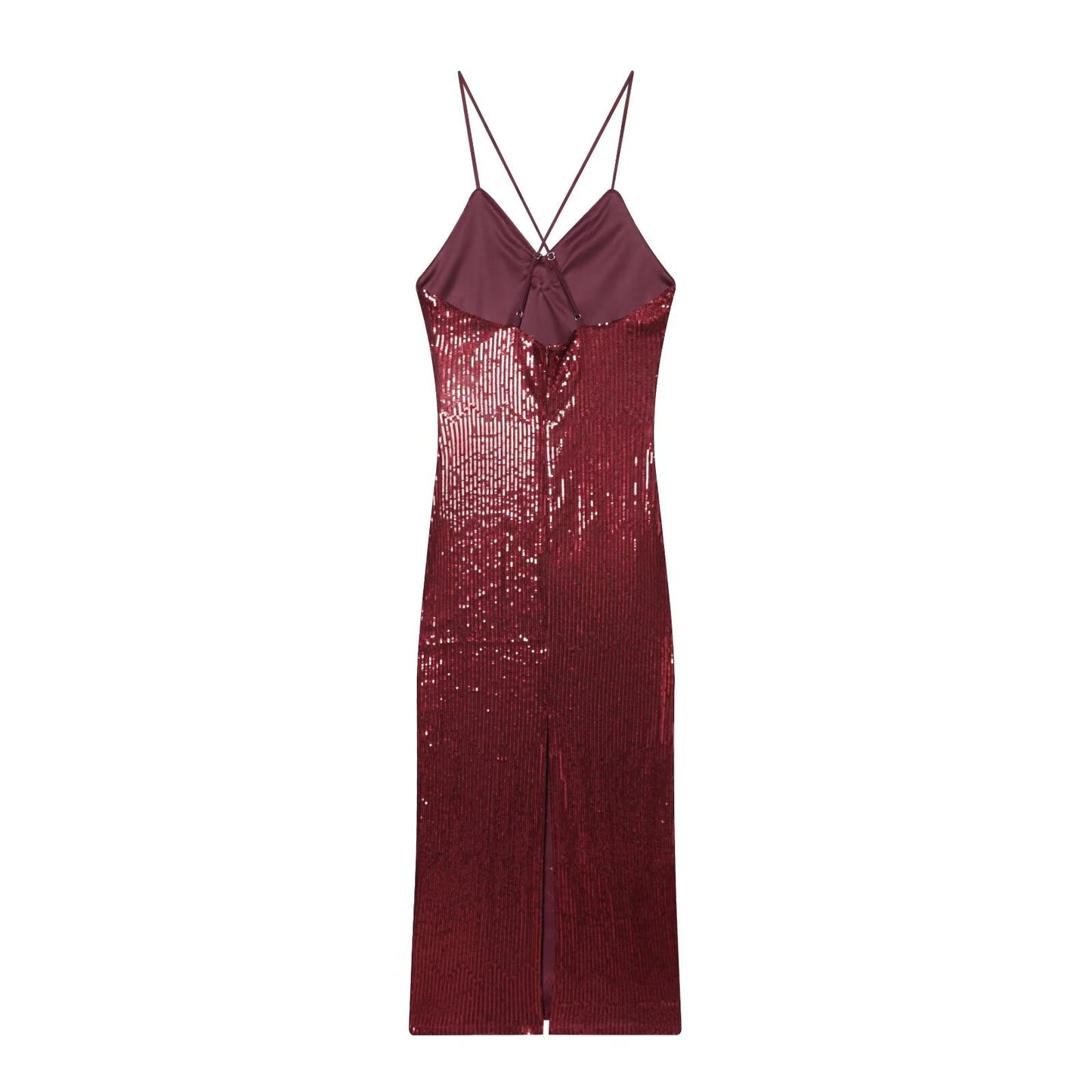 Hot Selling Women Summer High End Sequin Design Suspender Dress