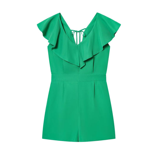 Spring Fashionable Simple Ruffled Romper