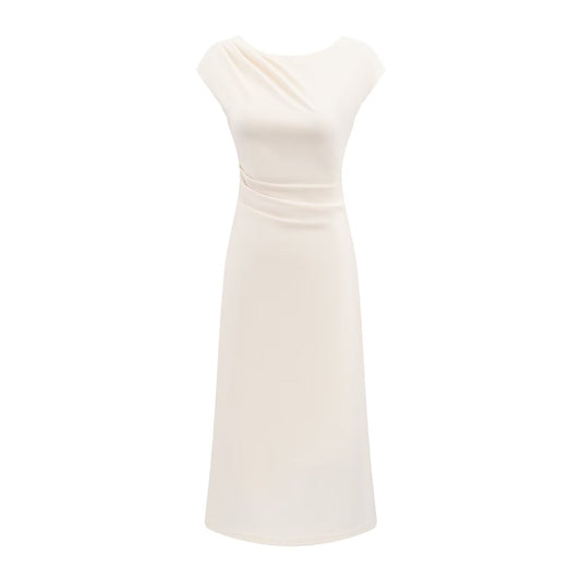 Lightly Mature Cinched Sleeveless Dress Women Simple Graceful Slim-Fit Design Slimming Chic Maxi Dress