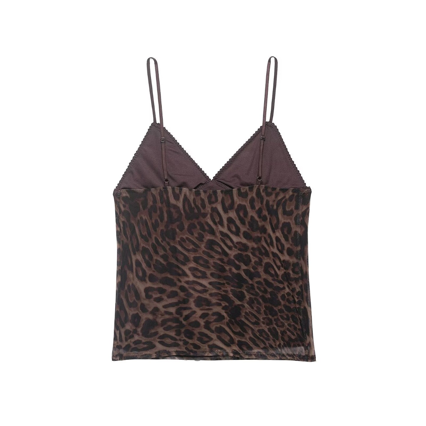Women Clothing Summer Leopard Print Silk Net Sling Silk Net Skirt