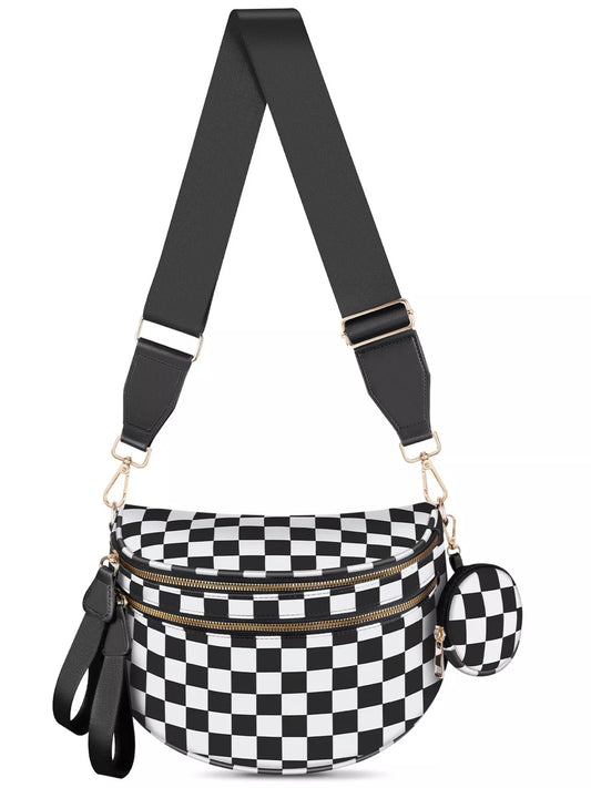 Multi-Pocket Adjustable Strap Crossbody Bag
