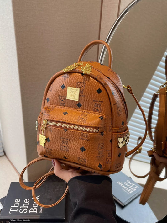 Patterned Mini Backpack Bag