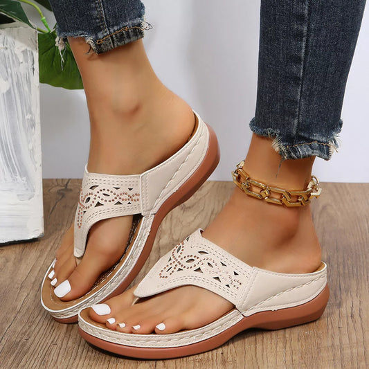 Casual Hollow-Out Thong Sandals