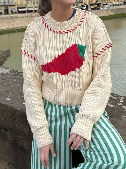 Pepper Round Neck Long Sleeve Sweater