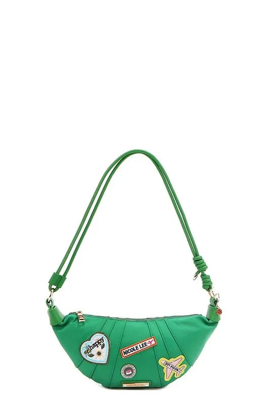 Nicole Lee USA Color Patch Croissant Bag
