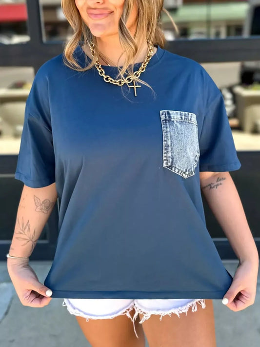 Denim Pocket Relaxed Fit T-Shirt