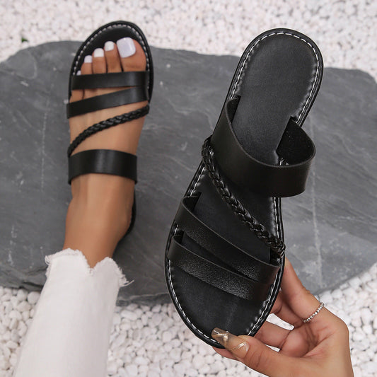 Open Toe Flats Sandals