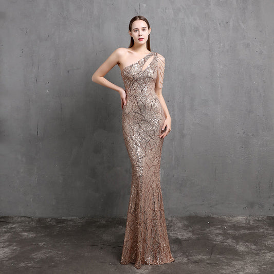 Party Formal Cocktail Dress Fairy Dream Socialite Gathering Party Evening Dress Sexy Long Slimming Toast Dress Bride