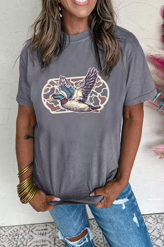 Graphic Round Neck Short Sleeve T-Shirt