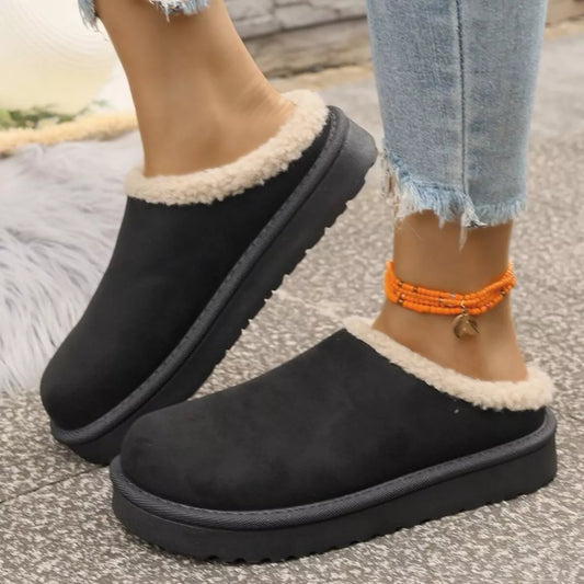 Cozy Plush Lined Platform Slippers