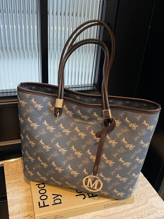 Printed Tote Shoulder Bag