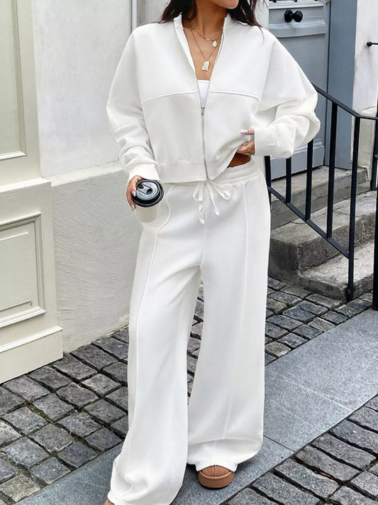 Zip Up Jacket and Pants Set