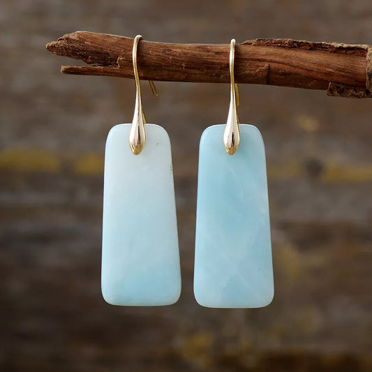Natural Stone Geometric Shape Earrings