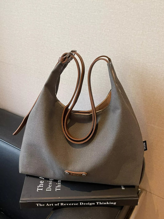 Shoulder Bag with Leather Straps