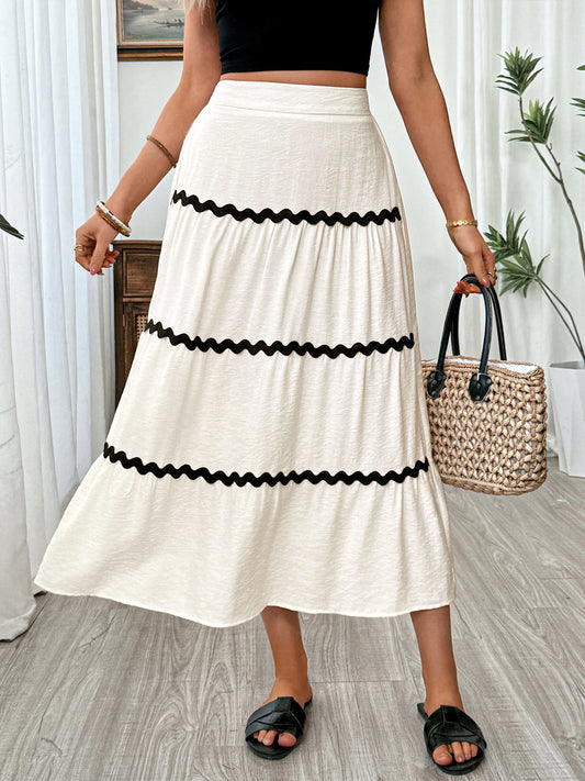 Tiered Flowy Midi Skirt