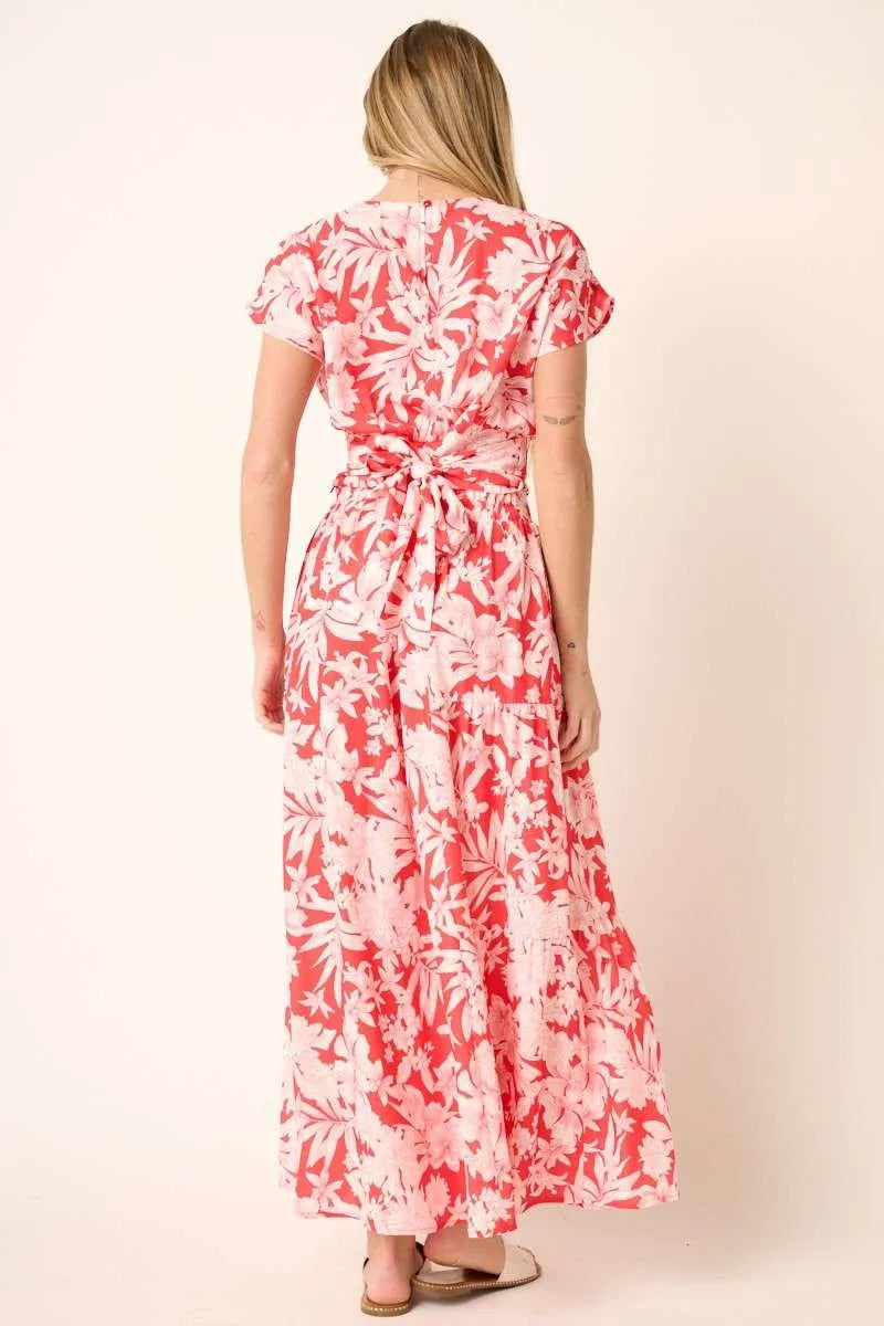 Mittoshop Tropical Print Top and Skirt Set