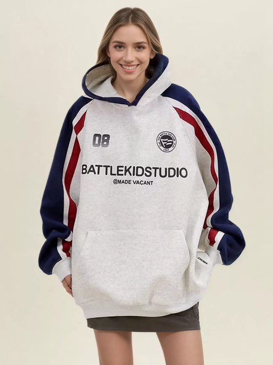 Oversized Raglan Sleeve Hoodie