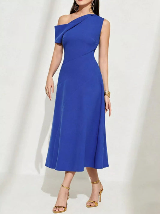 One-Shoulder Midi Dress