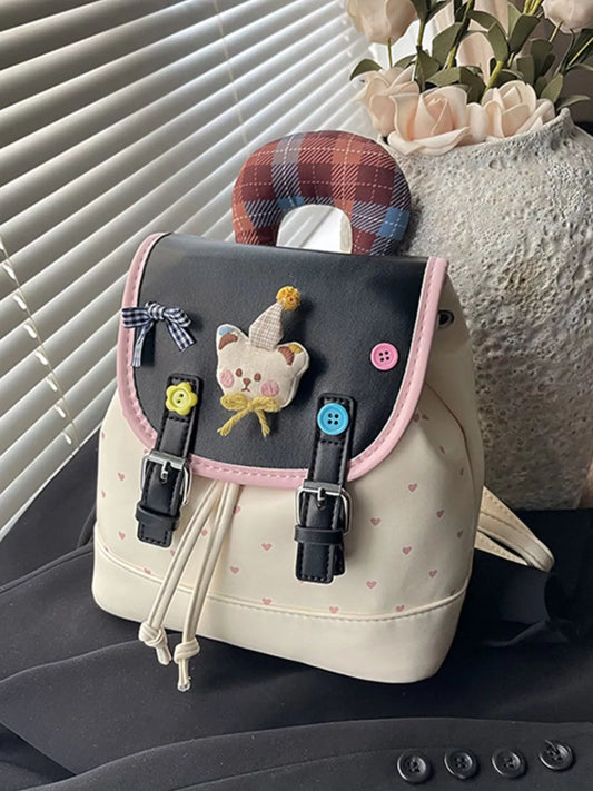 Cartoon Bear Decorated Backpack Bag