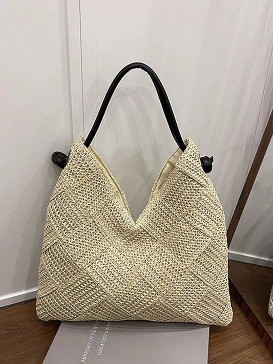 Woven Straw Shoulder Bag
