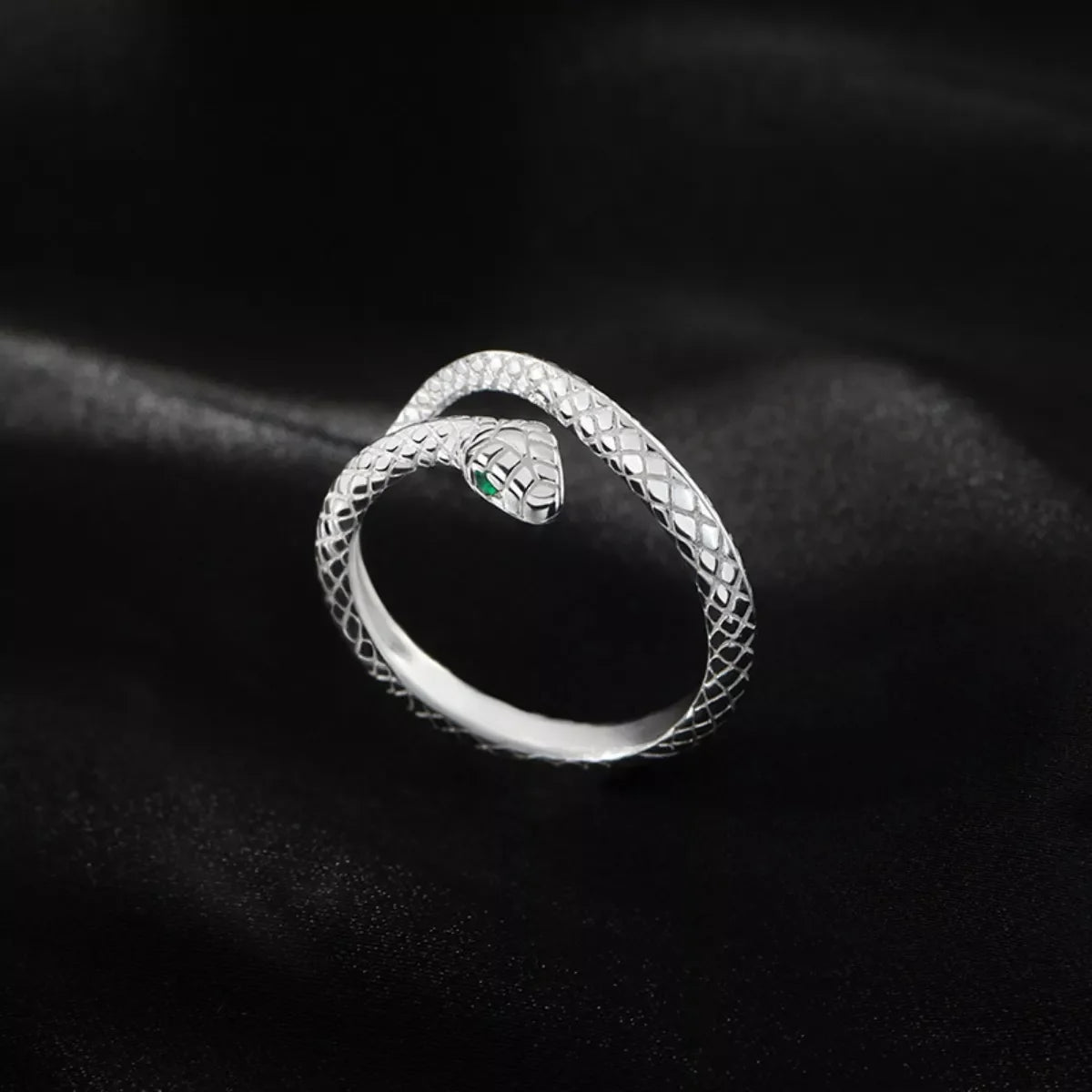 925 Sterling Silver Snake Bypass Ring