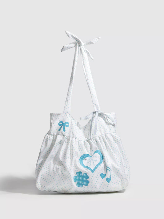 Polka Dot Heart Shoulder Bag