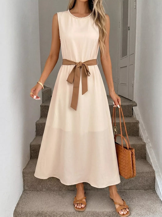 Sleeveless A-Line Midi Dre