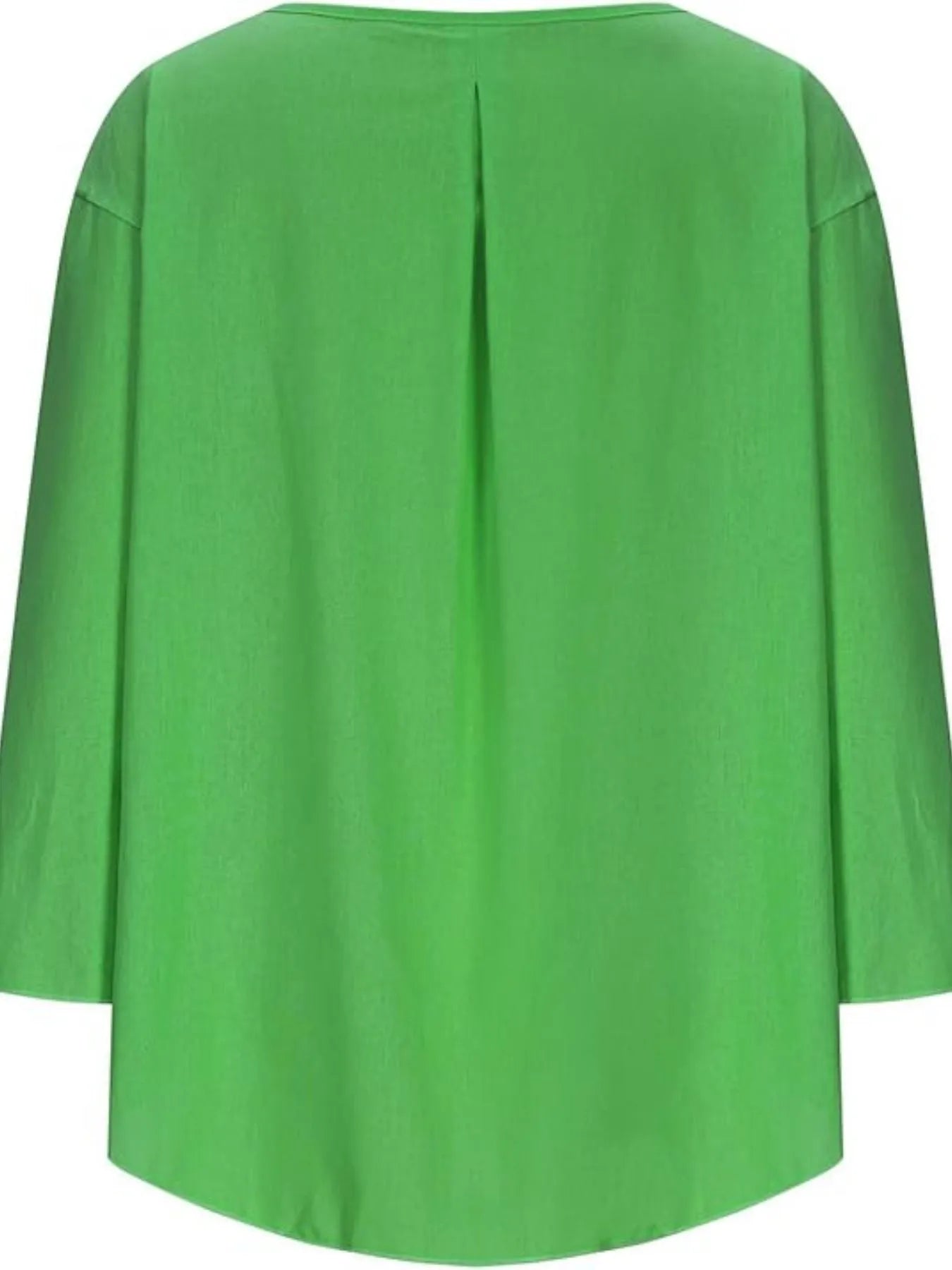 Full Size Round Neck Relaxed Fit Blouse Plus Size