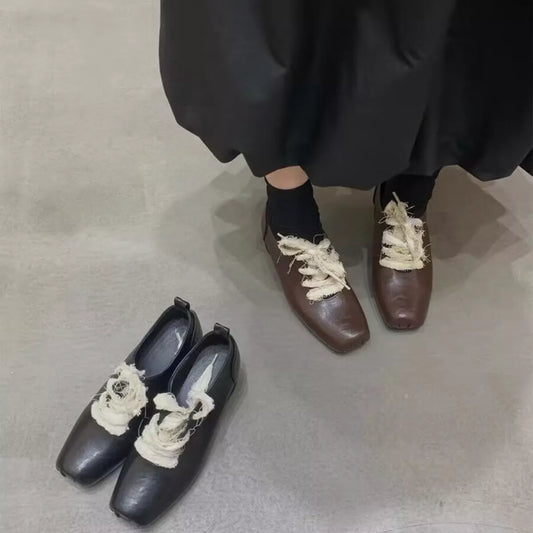 Square Toe Block Heels Pumps