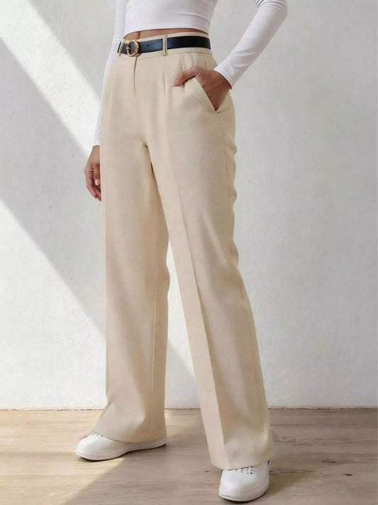 High Waist Wide Leg Dress Pants