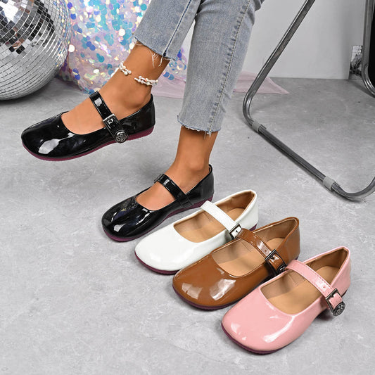Buckle Strap Mary Jane Loafers