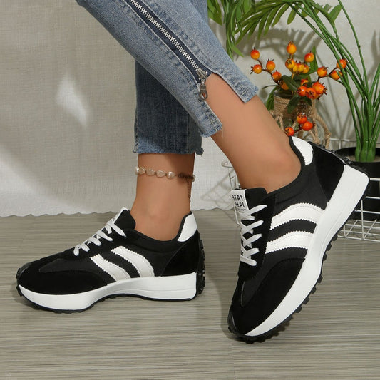 Round Toe Lace Up Sneakers