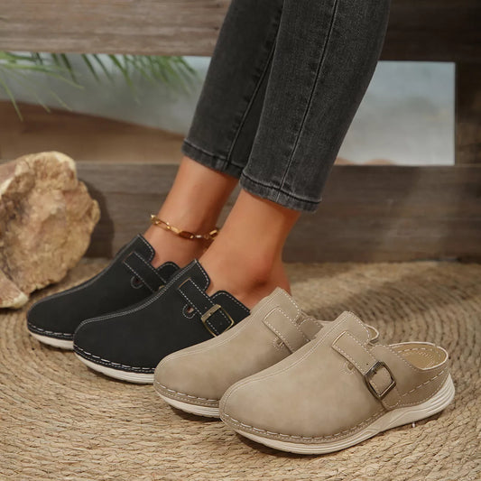Buckle Accent Slip-Ons