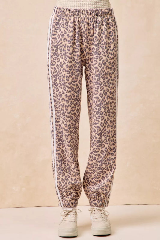 BiBi Side Lines Leopard Track Pants