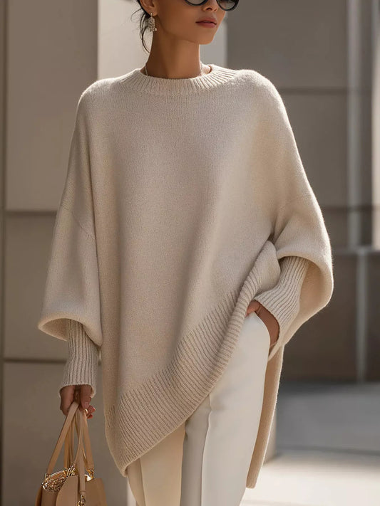 Oversized Batwing Sleeve Knit Sweater
