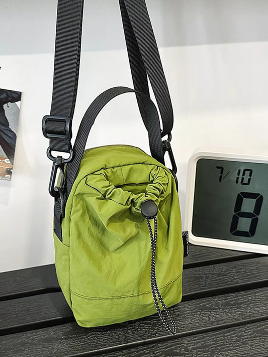 Drawstring Closure Lightweight Shoulder Bag