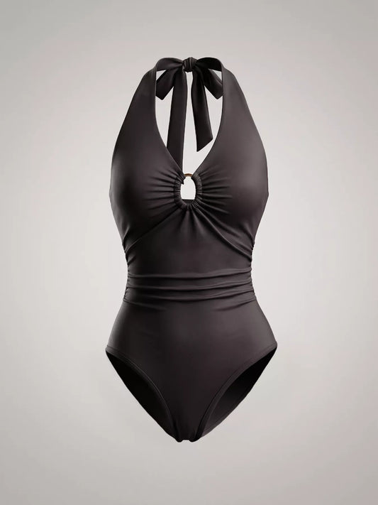 Halter Neck Ruched Bodysuit