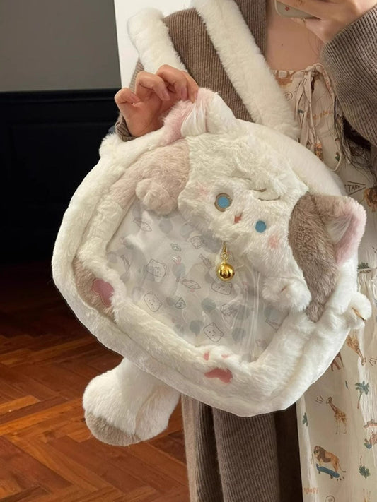 Plush Cat Backpack Bag